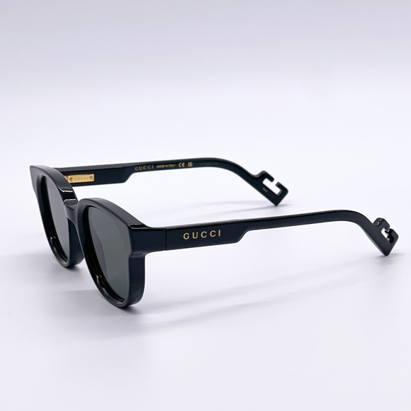 NEW GUCCI GG1237S 004 UNISEX SUNGLASSES GUCCI GG1237S BLACK GREEN EYEWEAR - Picture 4 of 12